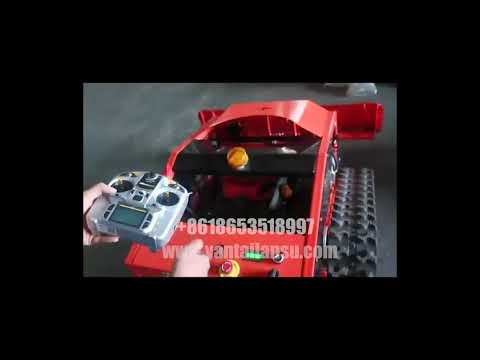 Rubber crawler robot Gasoline Self Propelled Garden remote control Lawn Mower