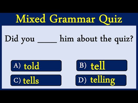 Mixed English Grammar Quiz 71:  Can You Score 10/10 In This Quiz?