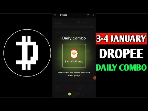 Dropee daily combo today | dropee daily combo 4 January | Daily Combo Dropee | Dropee 4 January