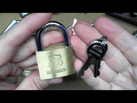 [161] Brinks 40mm Brass Padlock picked open