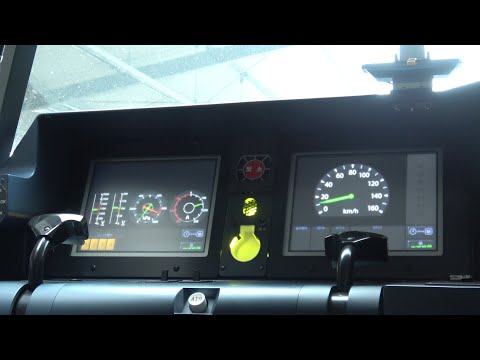 273系特急やくも 加速時の速度計＆電流計[0~121km/h]