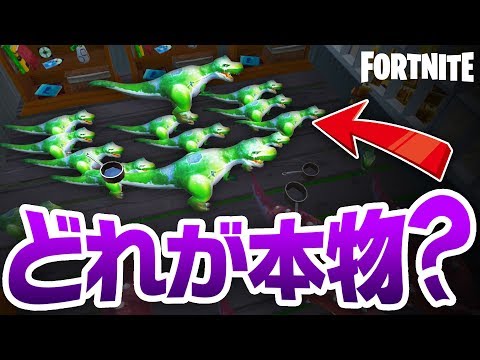 【フォートナイトかくれんぼ】小屋に入ってみたら恐竜が多すぎて本物がわからない・・・  -Fortnite-