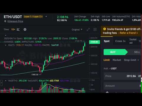 Ethereum Price Live Signal Streaming | ETH | USDT | Binance Spot 4/13/2023