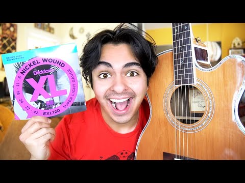 I Put Electric Strings on an Acoustic Guitar!