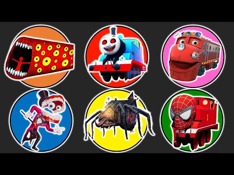 Spin Wheel Train Eater, Thomas Exe, Kereta Wilson Chuggington, Caine, House Head, Kereta Spiderman