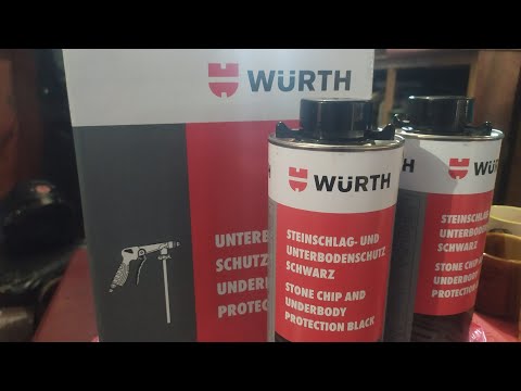 Wurth Rust proofing underbody of a car