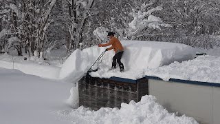 24年25年シーズン 北海道の雪下ろし２🌈＃屋根の雪落とし #snowremoval #除雪