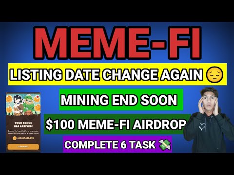 MemeFi New Update ₹100 MemeFi Airdrop Eligible Complete 6 Task  watch Video