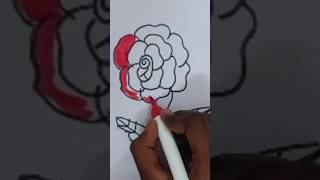 Rose Drawing| Easy drawing for kids #drawing #coloring #painting #colorsfortoddlers