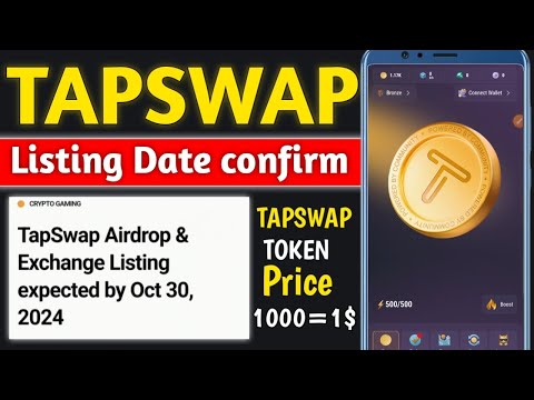 Tapswap Airdrop Listing Date confirm 🤑 | Tapswap New Update | Tapswap price prediction