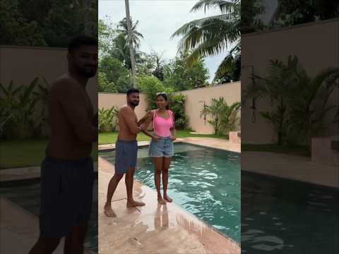 How Did She Not Get Wet?😳 ft. @aadu_mayy  #shorts #funny #couple #challenge