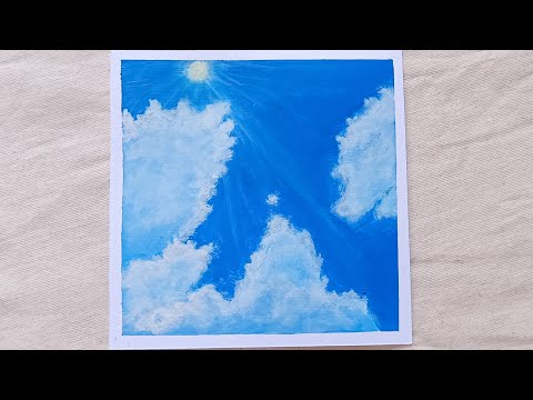 How to Cloud Painting || Acrylic Painting