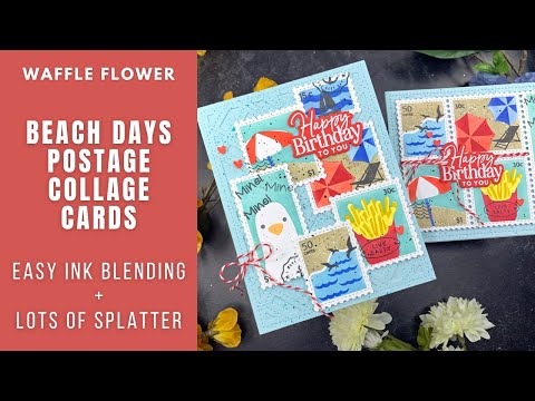 Beach Days Cards | Waffle Flower Postage Collage