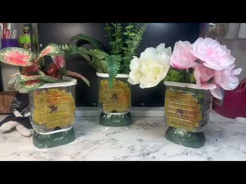 Upcycle Plastic Bottles Into Stylish Flower Vases!