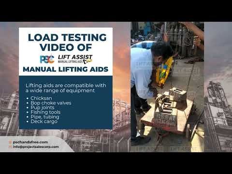 Load Testing Video of PSC LIFT ASSIST MANUAL LIFTING AIDS 1