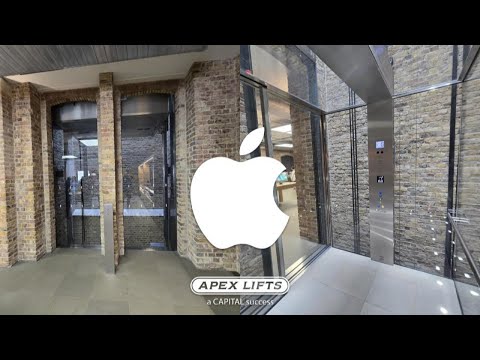 AMAZING, UNIQUE, & ULTRA SCENIC Apex side pull traction lift at Apple, Covent Garden, London ENG