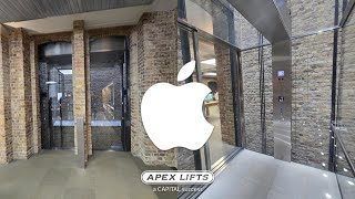 AMAZING, UNIQUE, & ULTRA SCENIC Apex side pull traction lift at Apple, Covent Garden, London ENG