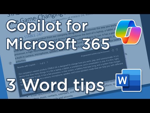 Three Tips for Word | Copilot for Microsoft  365