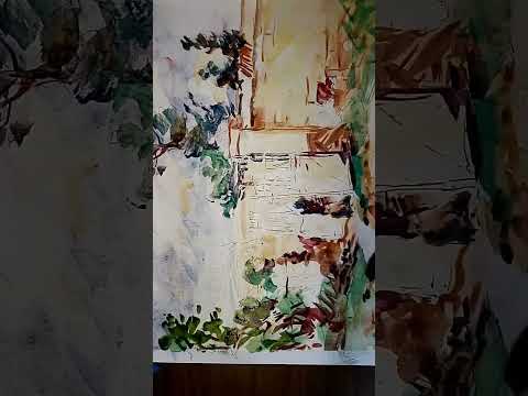 Remake of JS Sargent's watercolor on paper backed silk