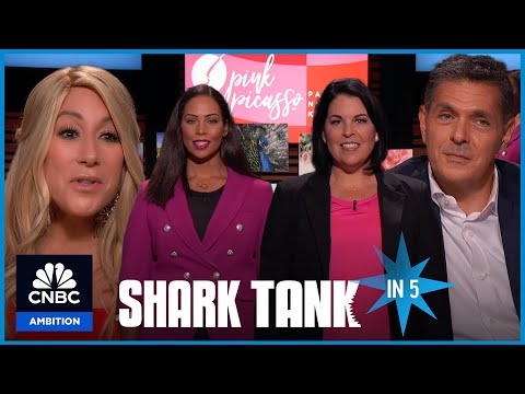 4 Sharks Bid to Turn Art Into Cash | Shark Tank In 5