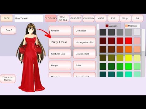 New Party Dress in Sakura School Simulator Tutorial ✨🌹 : Sakura School Simulator