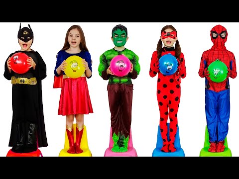 Five Babies Superheroes and Pretend Play in Kids Songs