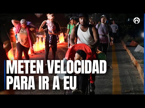 Salen más de mil migrantes de Tapachula para llegar a EU antes de protesta de Trump