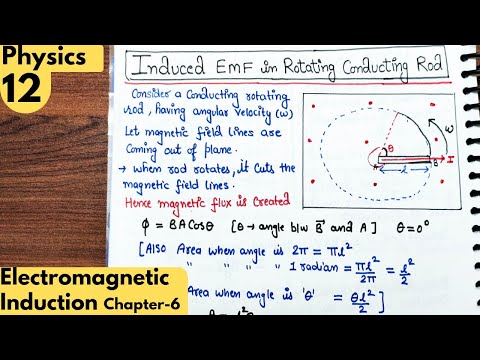 12)  Induced EMF in rotating conducting rod| l Electromagnetic induction class 12 Physics| Ncert