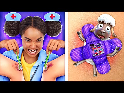 Amanda The Adventurer & Woolly's HOSPITAL! Awesome Parenting Hacks! Good vs Bad Doctor!