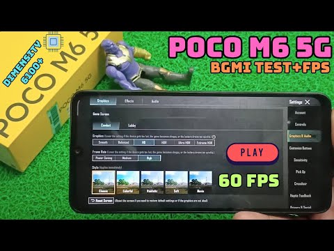 Poco M6 5G BGMI Test 60 FPS Meter | Poco M6 5G Bgmi Test Review 🔥