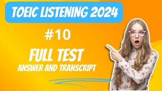 TOEIC listening test 2024 (answers + transcript) #10| TOEIC Sample Test | TOEIC 2024 | ETS 2024