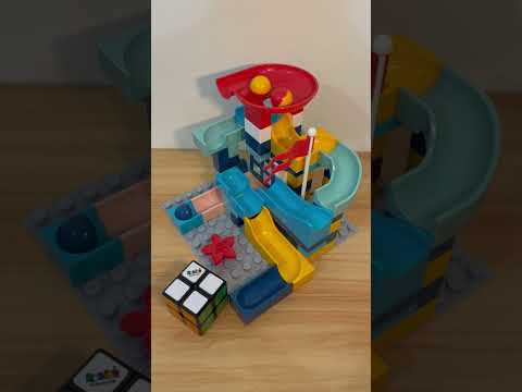 Marble Run ASMR 🔴🟡🔵 880  Satisfying Building Blocks #marblerun #marblerace #asmr