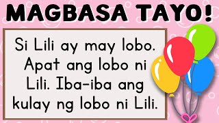 MAGBASA TAYO! | Tagalog Reading Comprehension | Kinder and Grade 1 | Teaching Mama