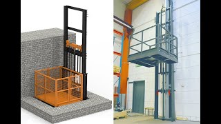 Cargo lift elevator assemble video