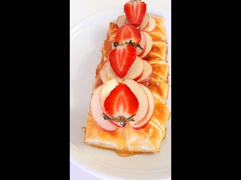 Merveilleux dessert à la pâte feuilletée🍓 |Puff pastry dessert #dark_chocolate_dessert 🍫 #Short