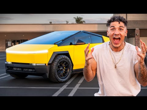 Surprising my Husband with his DREAM CAR!!! (CUSTOM CYBER TRUCK)