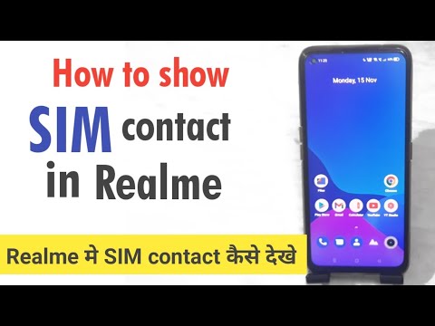 How to show SIM contact in Realme phone