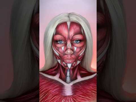 Muscle diagram creation 😱 #halloween2024 #halloween #halloweenmakeuplook #makeuptutorial #sfxmakeup