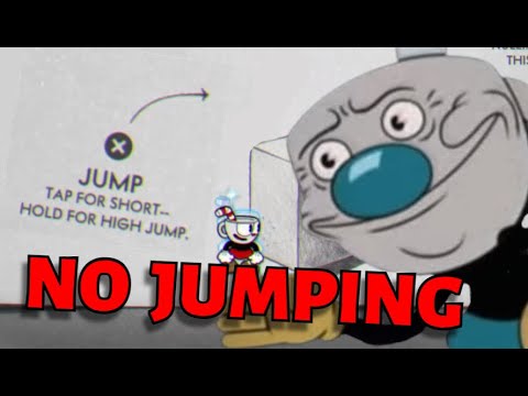 Can I beat Cuphead's Tutorial WITHOUT Jumping?!