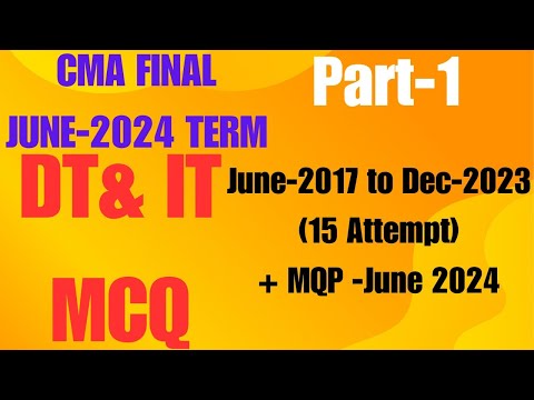 DT MCQ Revision | CMA Final | June 2024 Attempt #live #livestream #tax #livestream #cma #viral #yt