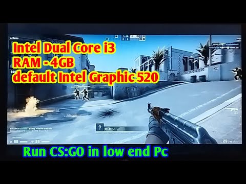 CS:GO low end pc Gameplay || i3 processor, 4GB RAM, No graphic Card