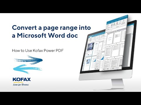 How to Convert Specific Pages from PDF to Microsoft Word in Kofax Power PDF