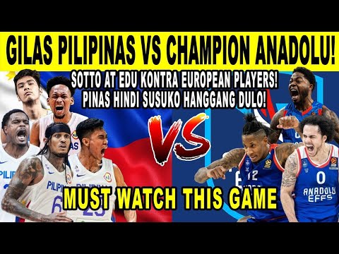 GILAS PILIPINAS vs CHAMPION ANADOLU - Grabe Pinas Posterize Dunk ang European Players! FIBA 2k24