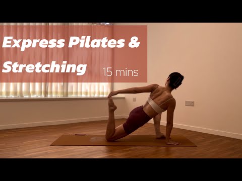 15 mins express Pilates + stretching || only mat || beginner friendly