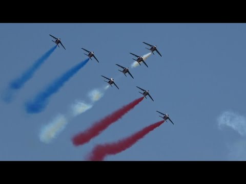 Patrouille de France aerobatic team display at Meaux Airshow 2022