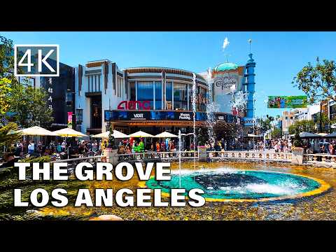 [4K] The Grove at Farmers Market - Los Angeles California - Walking Tour