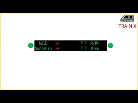 模擬EMU800型區間車SI車內顯示器與南港站到站廣播