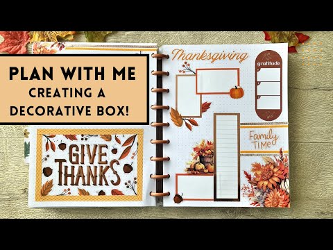 PLAN WITH ME | Creative Journal Thanksgiving spread | Happy Planner | Live Love Posh