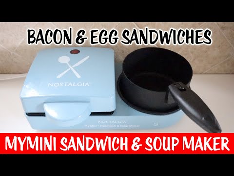 Nostalgia MyMini Sandwich & Soup Maker - Bacon & Egg Sandwiches