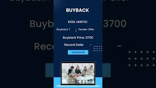 KDDL Limited ll Buyback ll #investing #share #sharemarket #buybackofshares